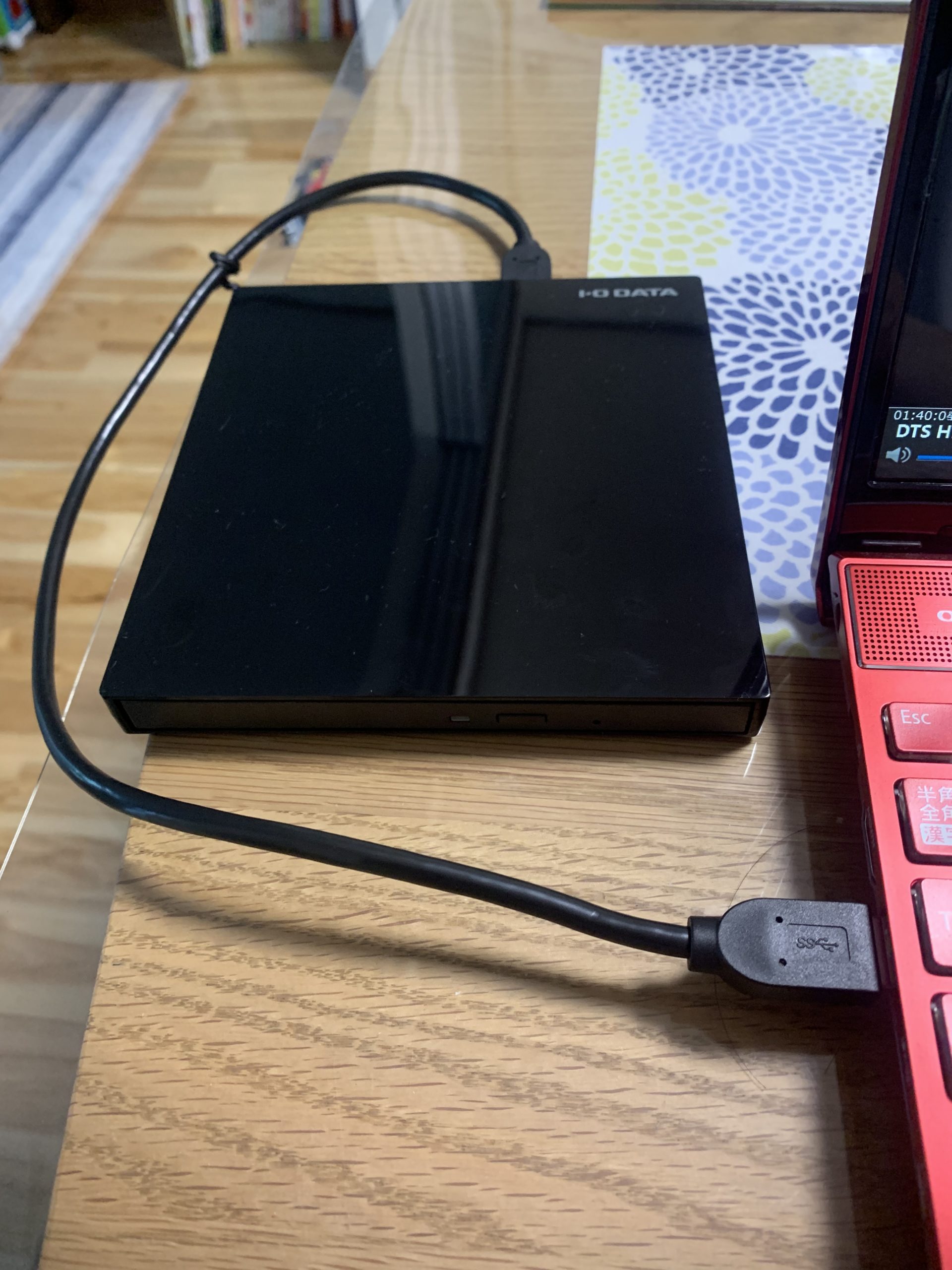 ノートPCに接続した図