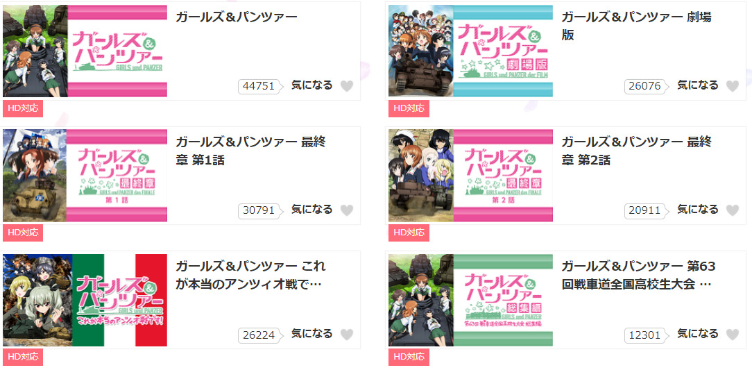 21年最新 ガールズ パンツァー を見る順番は ガルパンのアニメ全話 劇場版映画 Ovaが見放題の動画配信サービスまとめ ペロコレ